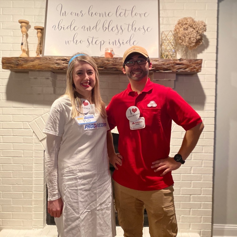 🎃STATE FARM/PROGRESSIVE-Halloween COUPLES👩‍❤️‍💋‍👨 costume